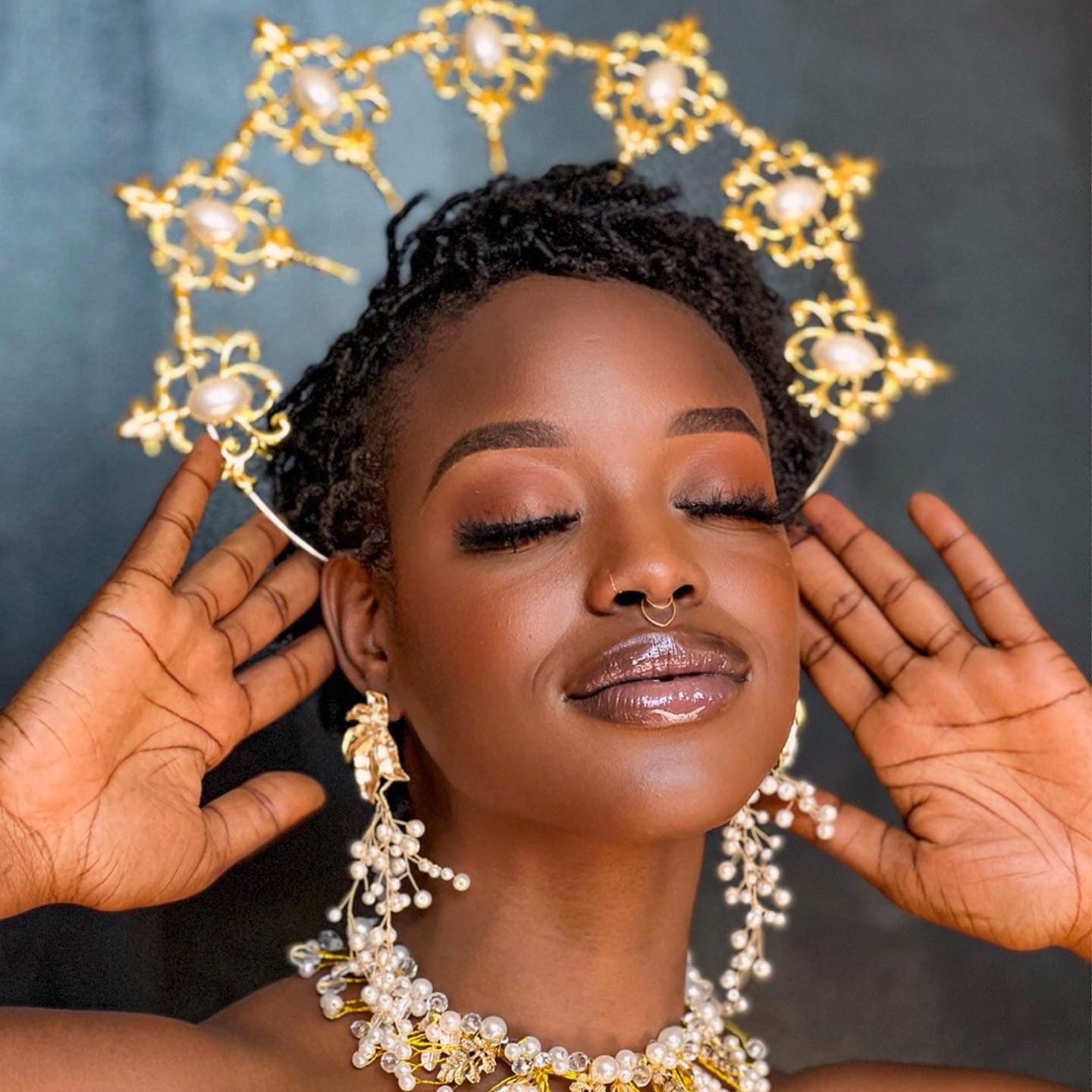 Sika Ahaban and Pearl Adjustable Necklace - Trufacebygrace