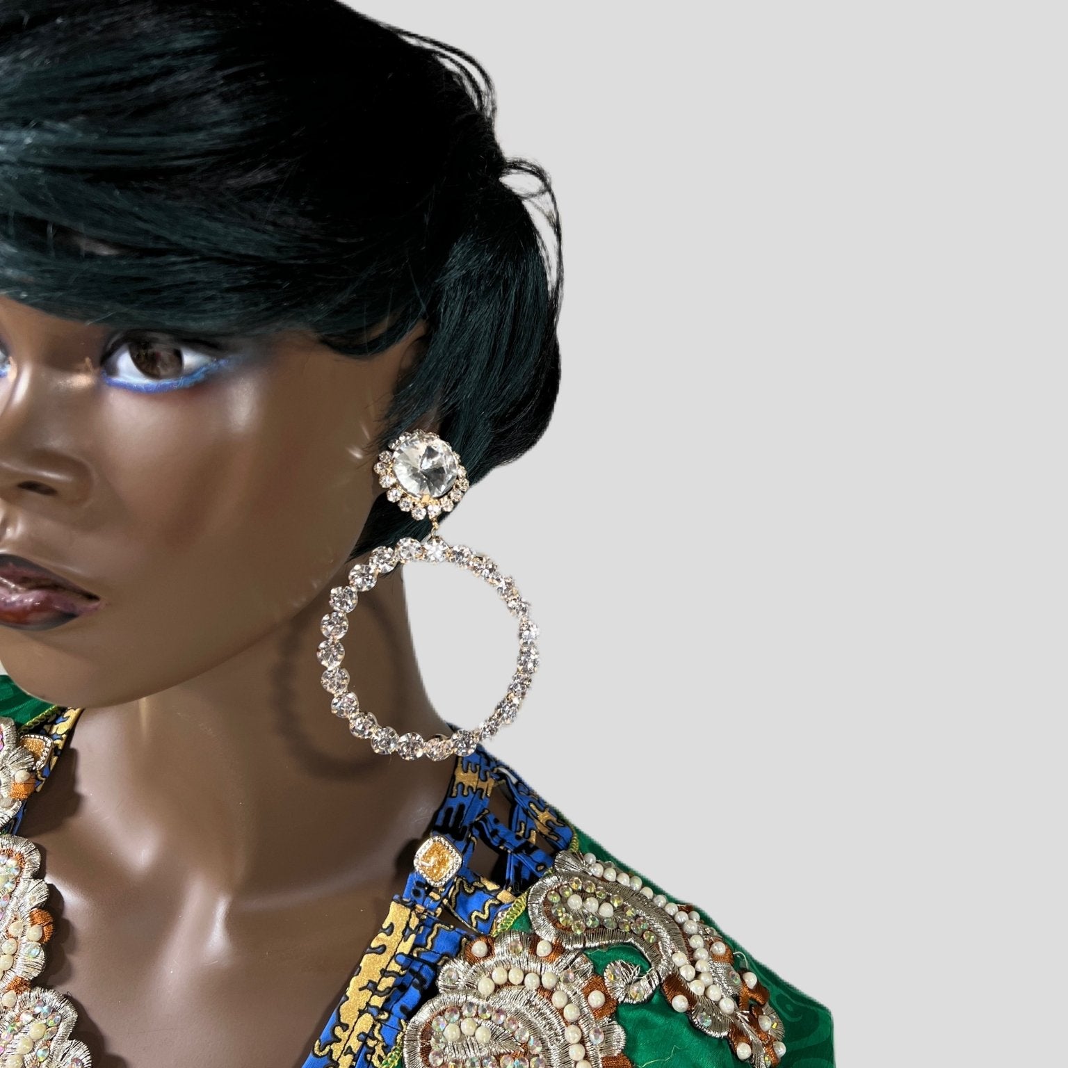 Sika Ede Rhinestone Earrings - Trufacebygrace