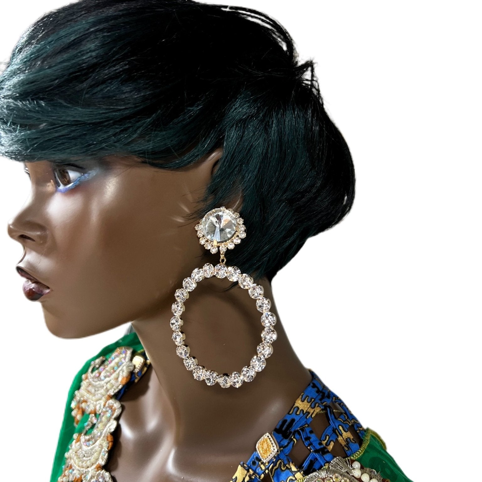 Sika Ede Rhinestone Earrings - Trufacebygrace