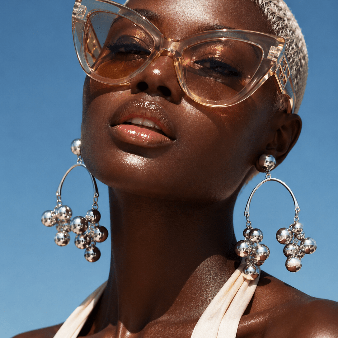 Silver Grape Cluster Earrings - Trufacebygrace