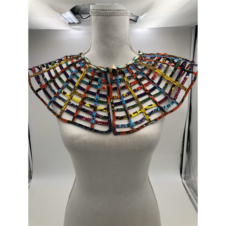 Small Ankara Print laced Cape - Trufacebygrace