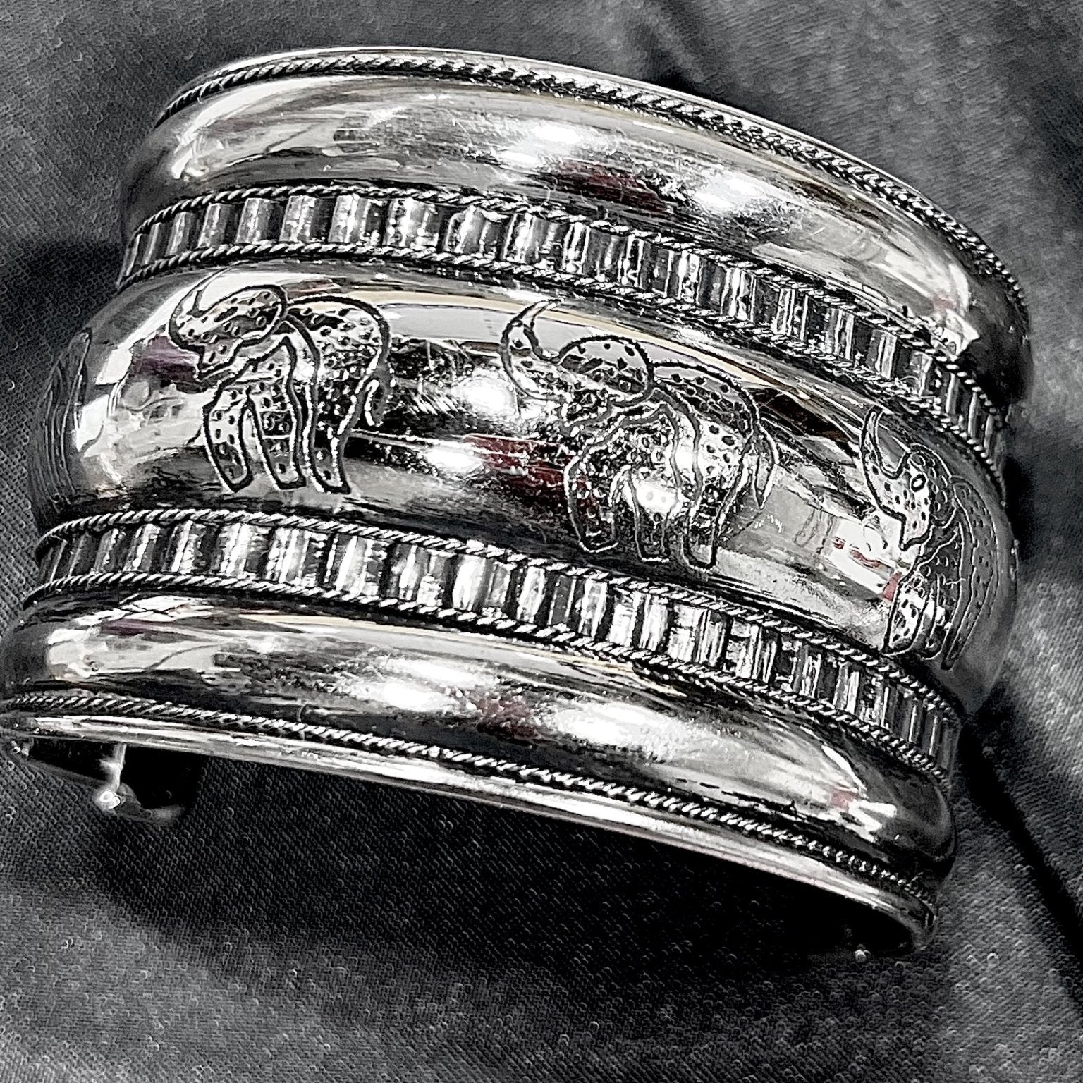 Small Elephant Brass Cuff/Bangle - Trufacebygrace