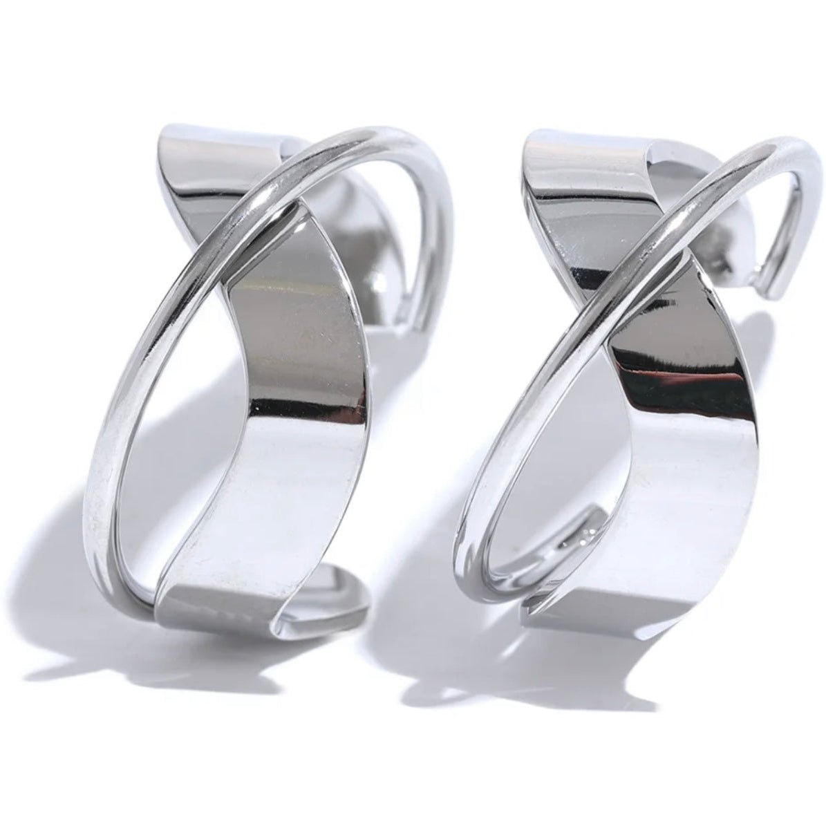 Small Steel Elegance Hoops - Trufacebygrace