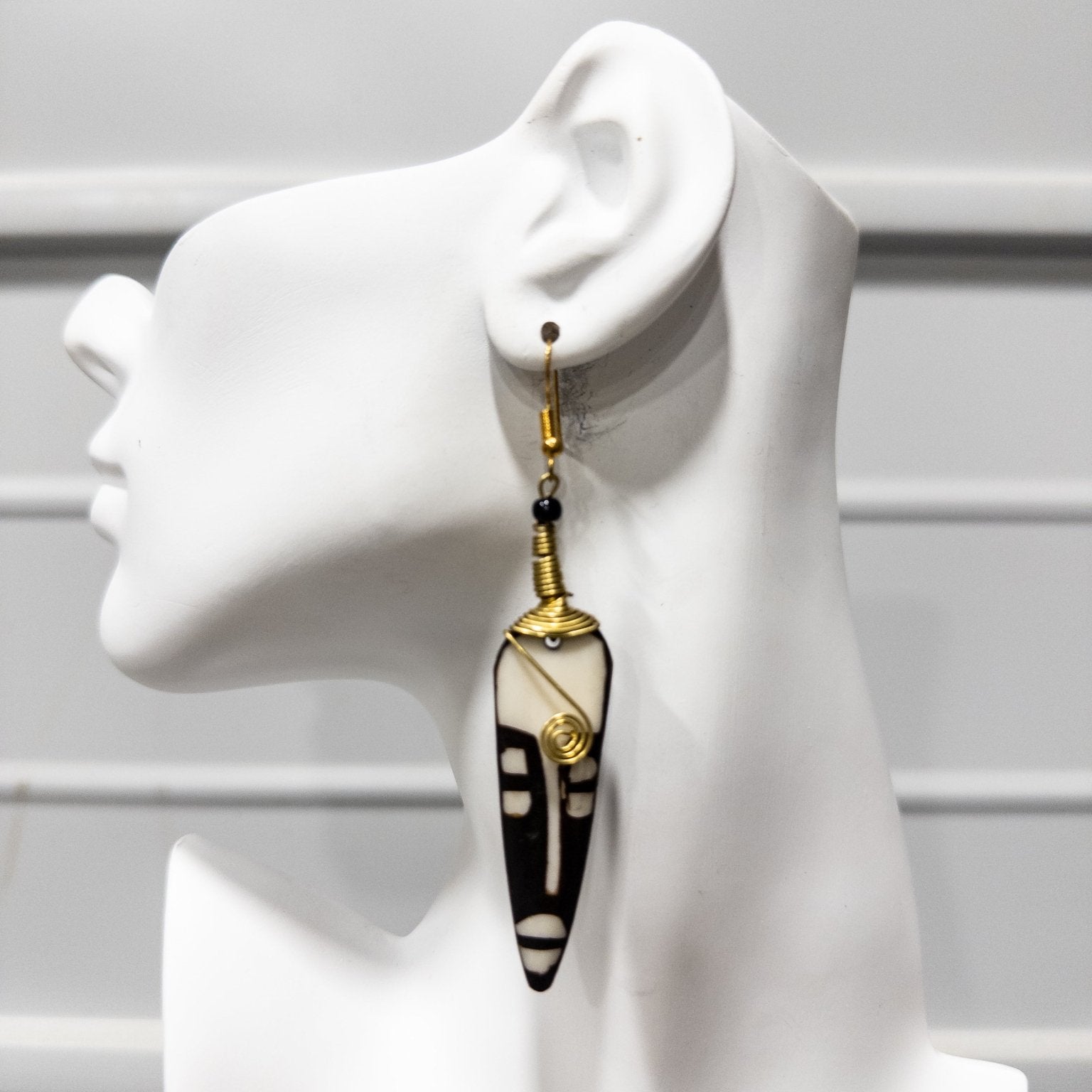 Small tribal face mask earrings - Trufacebygrace