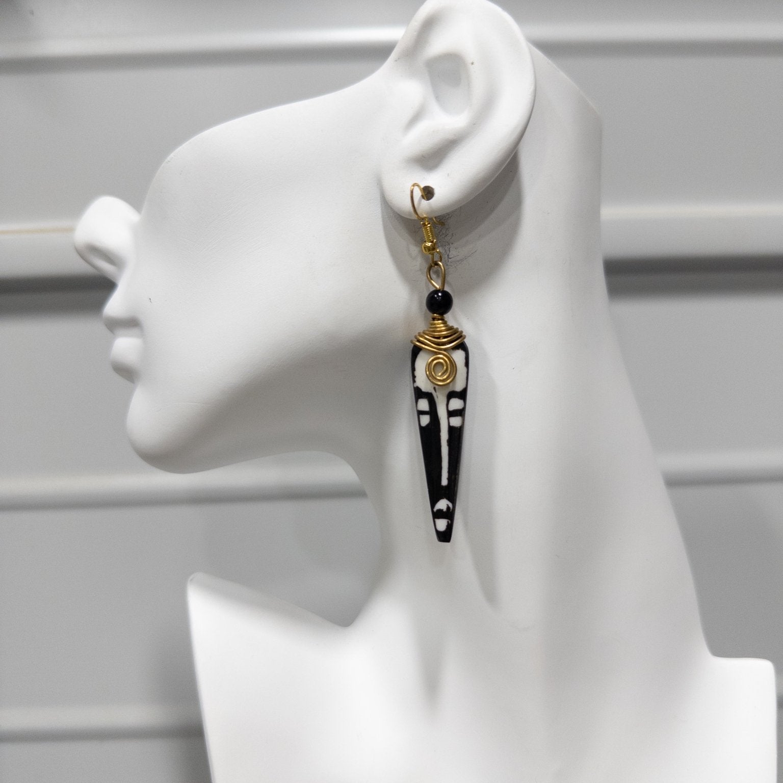 Small tribal face mask earrings - Trufacebygrace