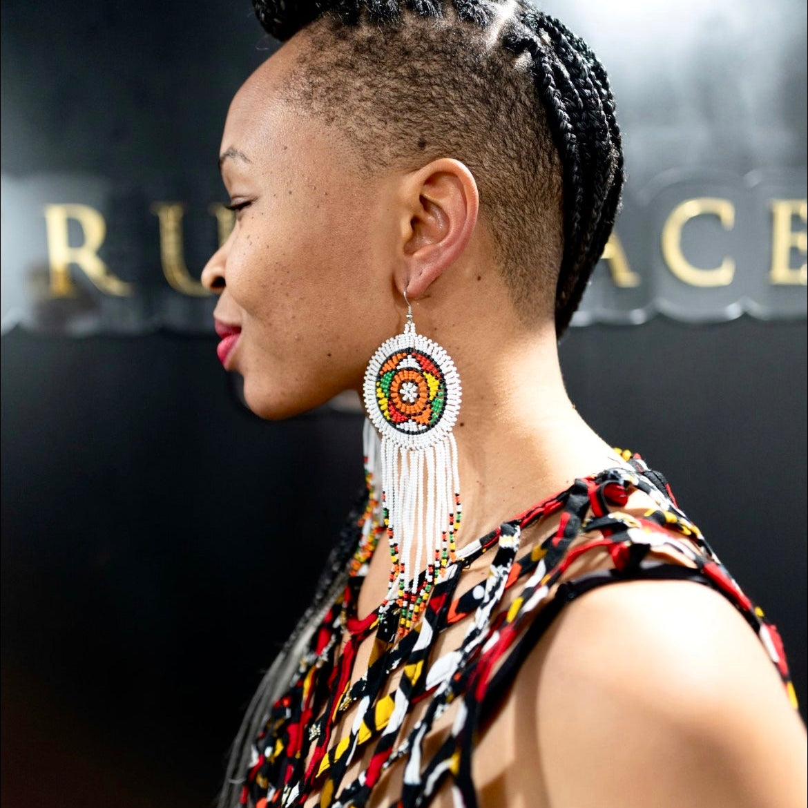 South Africa Handmade Beaded Drop Earrings - Trufacebygrace
