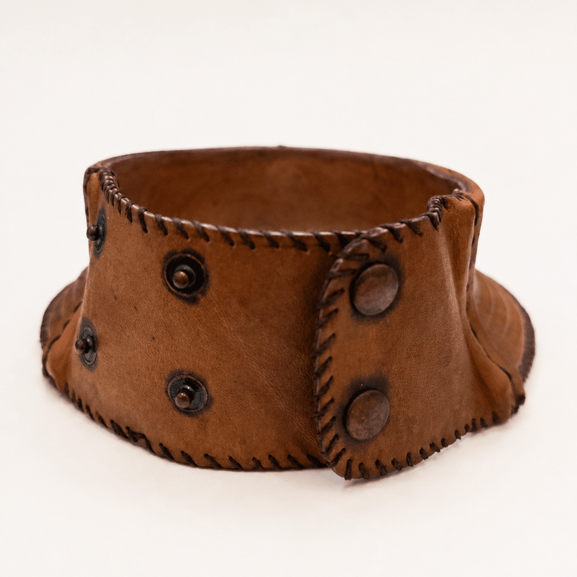 Sovereign Ankh Handcrafted Leather Choker Necklace - Trufacebygrace