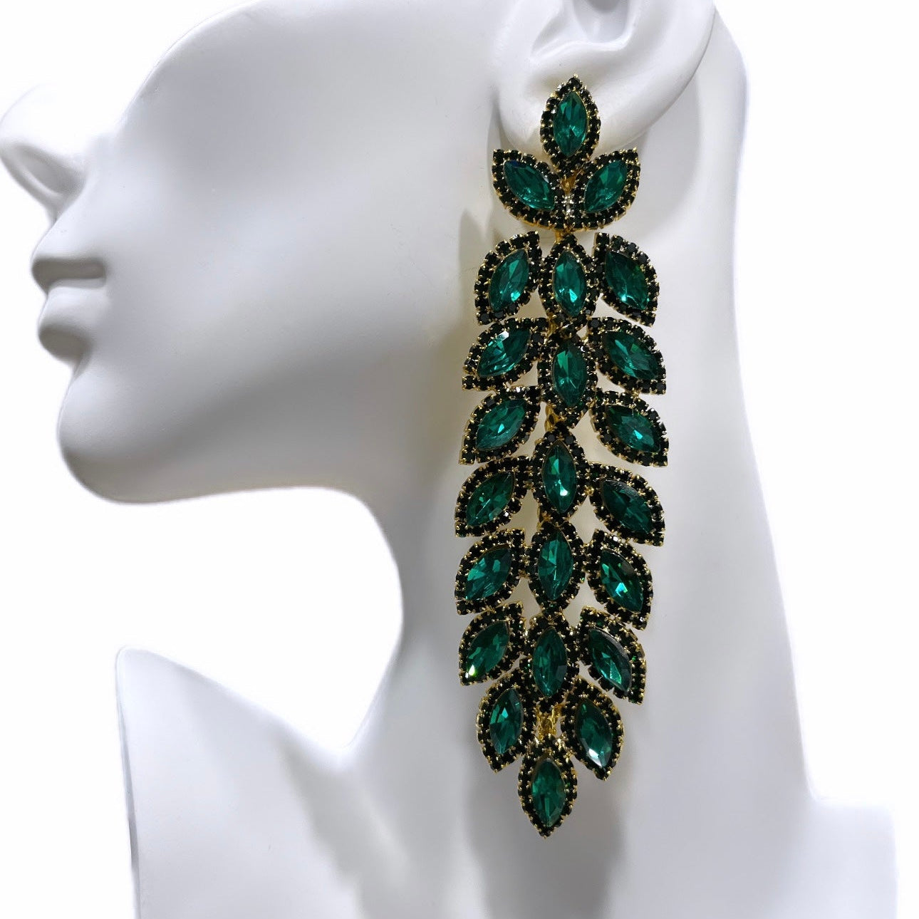 Sparkling Marquise Evening Earrings - Trufacebygrace