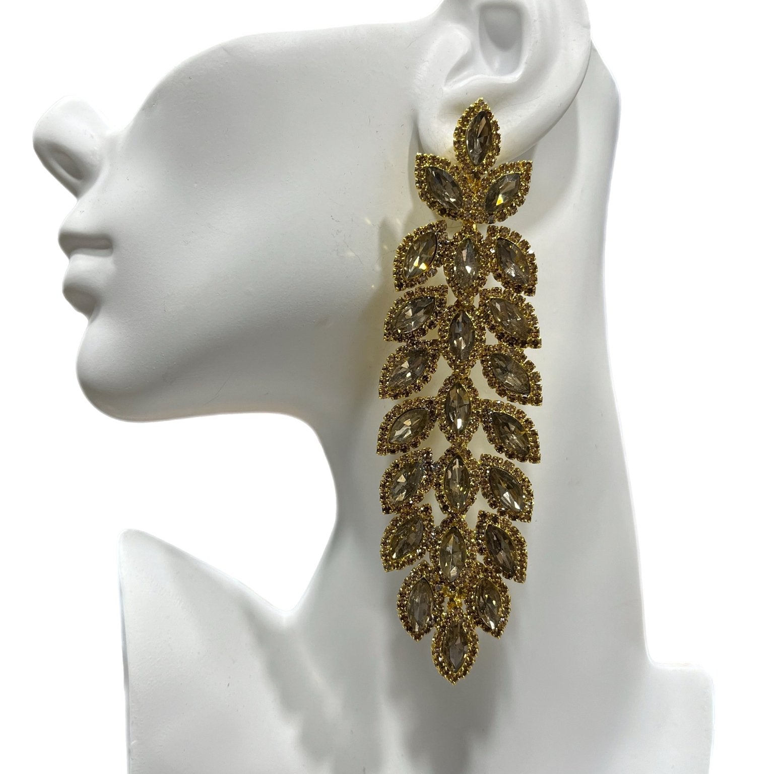 Sparkling Marquise Evening Earrings - Trufacebygrace