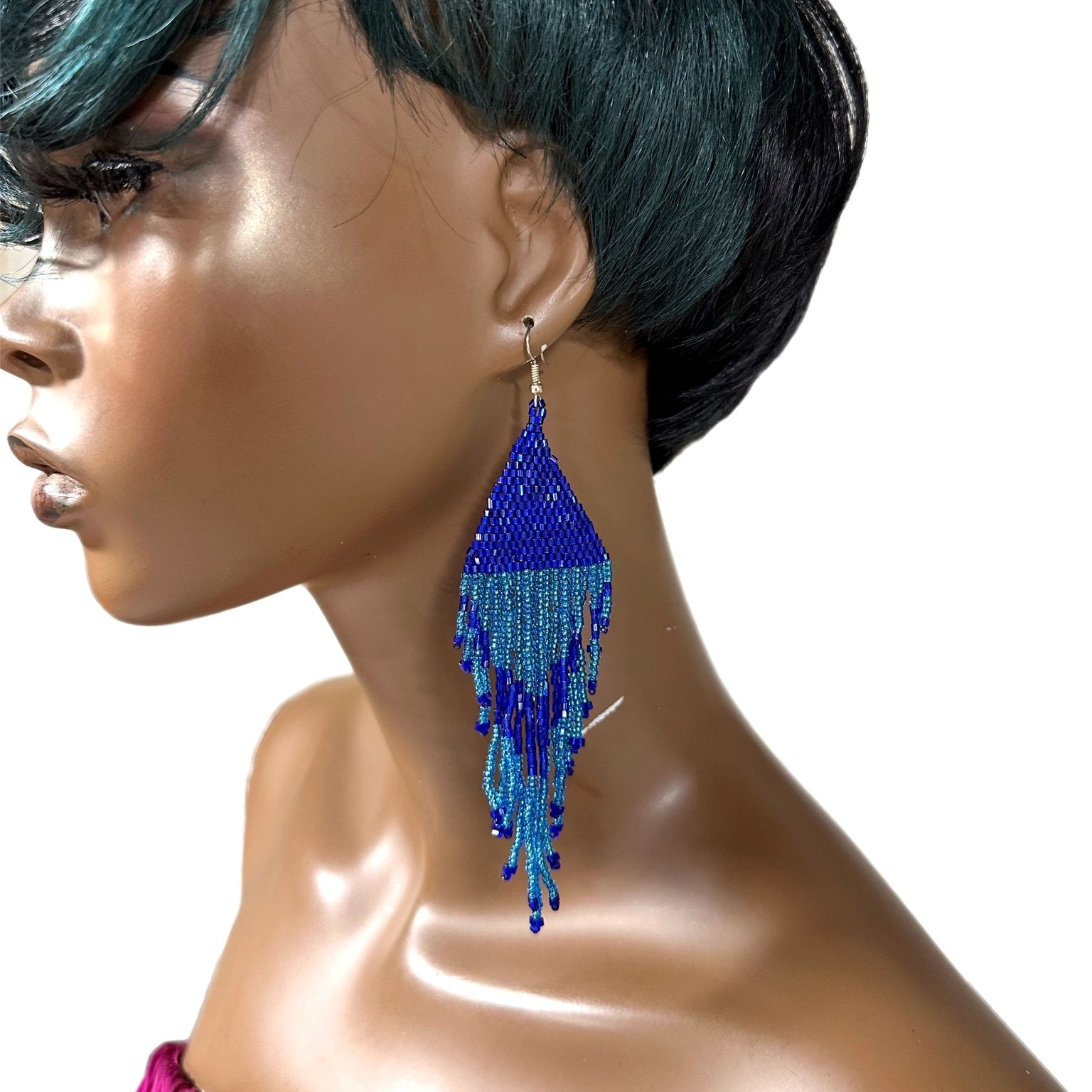 Sparkly Tassel Beaded earring - Trufacebygrace