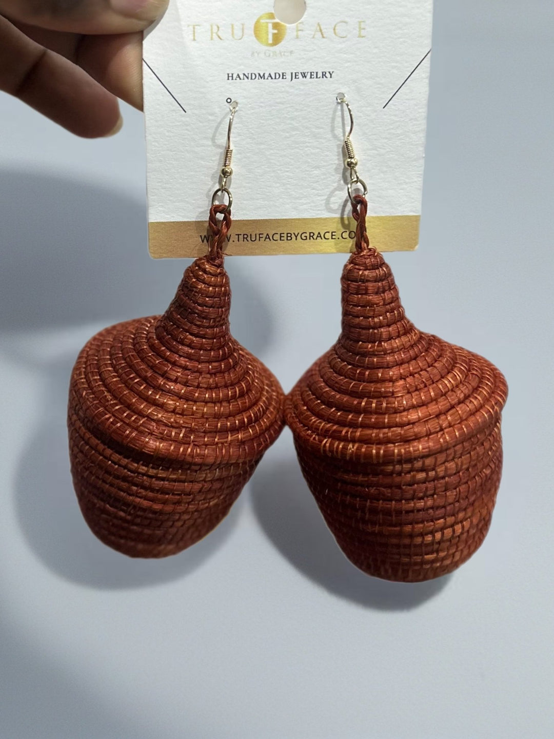 Spice Brown Bambaro Basket Earrings - Trufacebygrace
