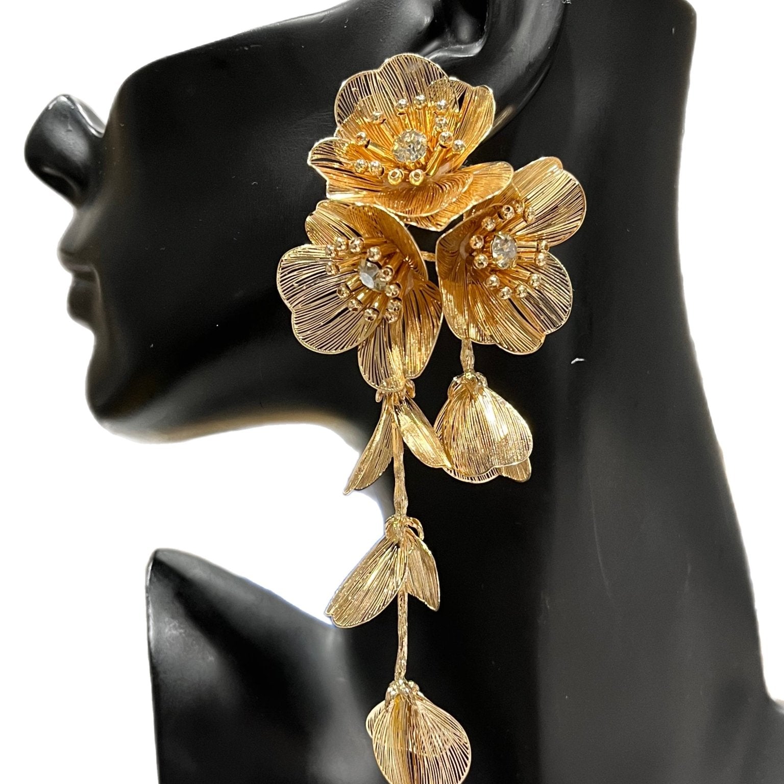 Spun fairy wings flower earrings - Trufacebygrace