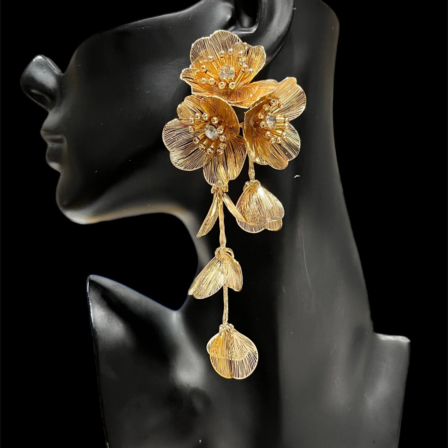 Spun fairy wings flower earrings - Trufacebygrace