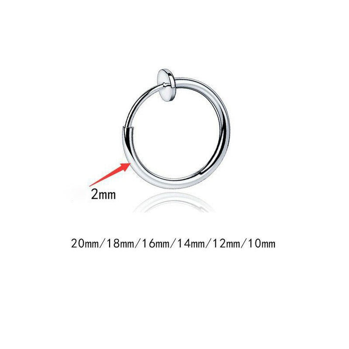 Stainless steel faux septum clip on nose rings/ earrings - Trufacebygrace