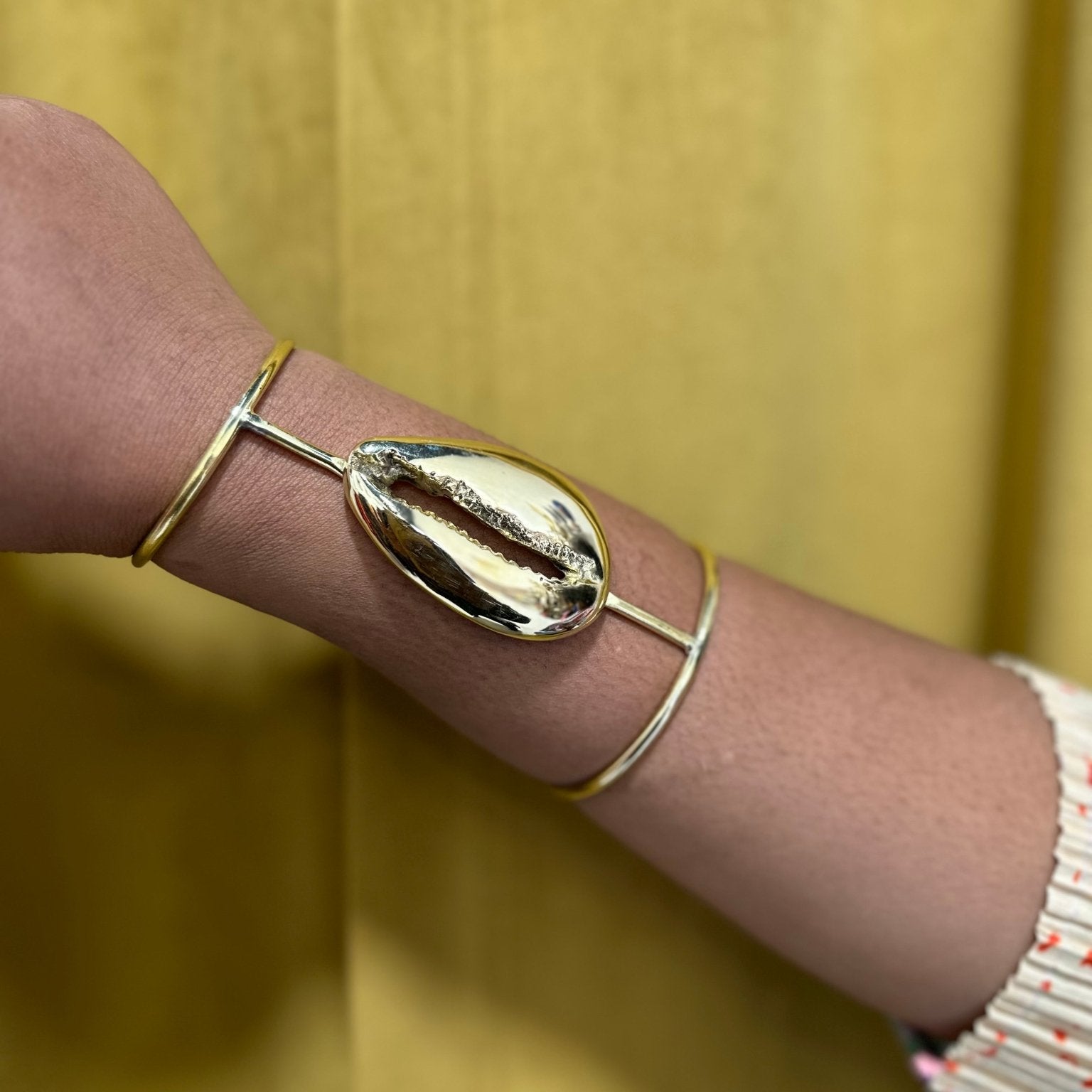 Supersized Brass Cowry 5 inch Bangle /Bracelet - Trufacebygrace