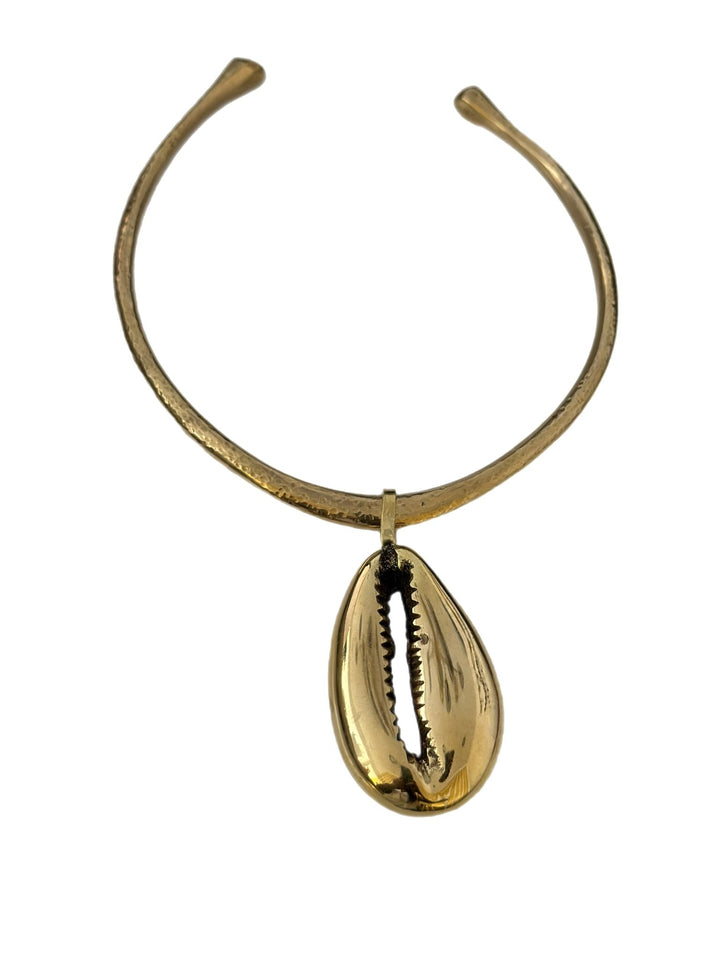 Supersized Brass Cowry Necklace - Trufacebygrace