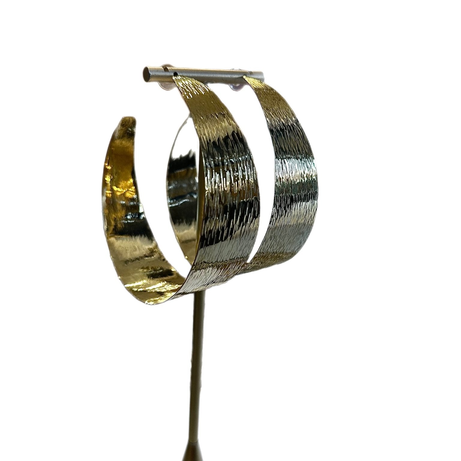 Supersized Etched Gold Hoop Earrings - Trufacebygrace
