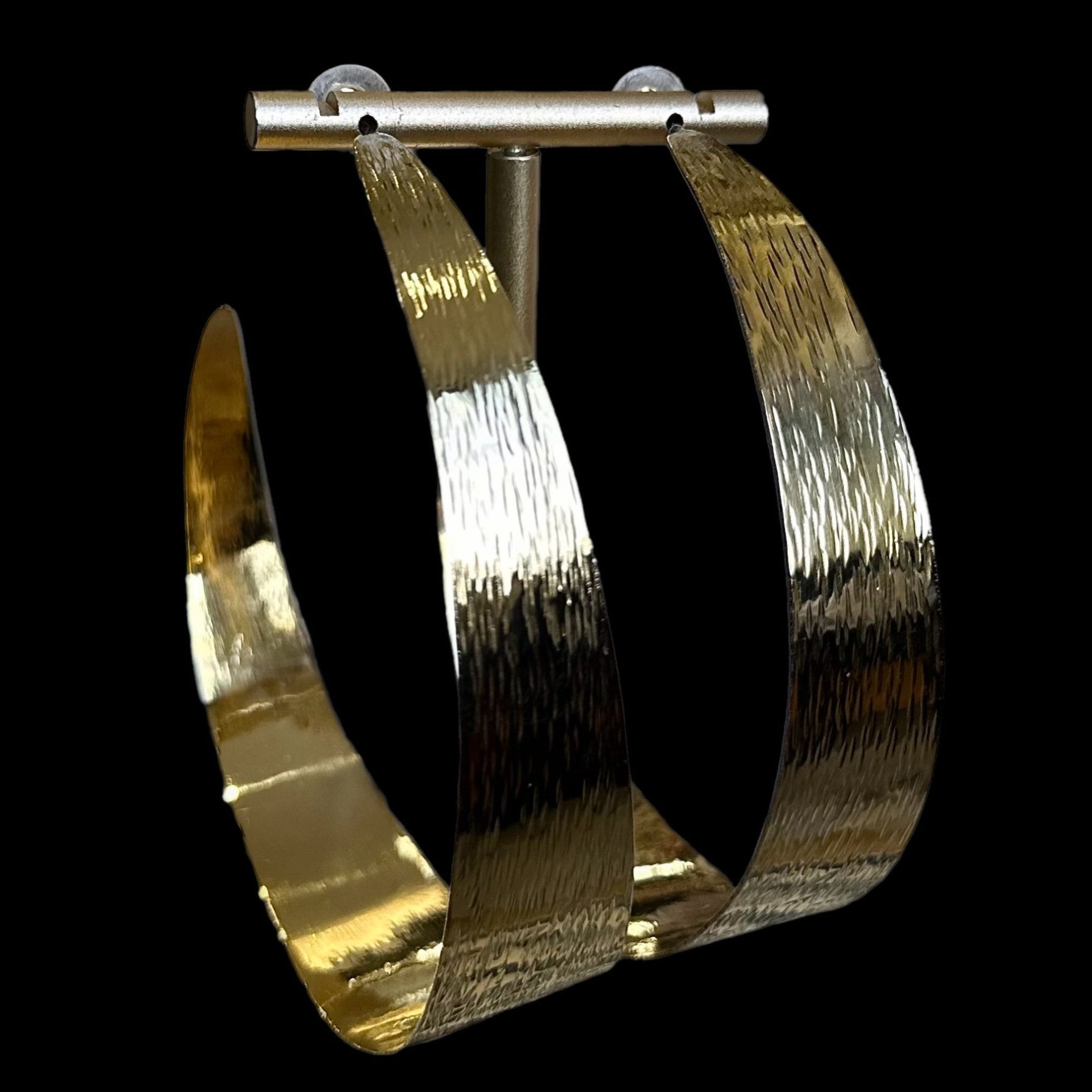 Supersized Etched Gold Hoop Earrings - Trufacebygrace