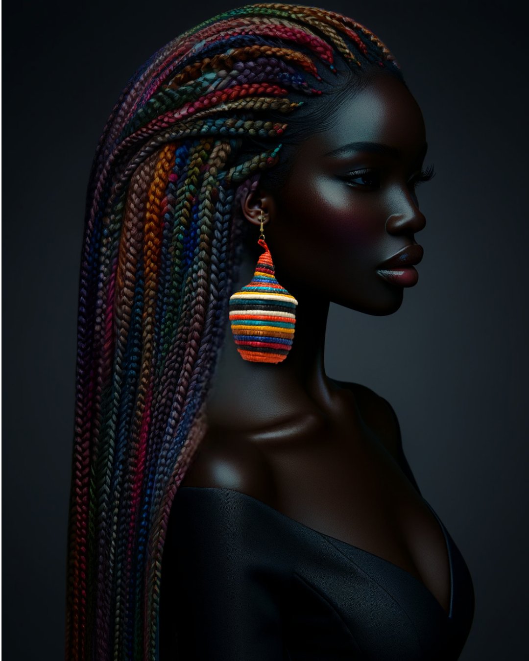 Tajiri Sana Bambaro Basket Earrings - Colorful - Trufacebygrace