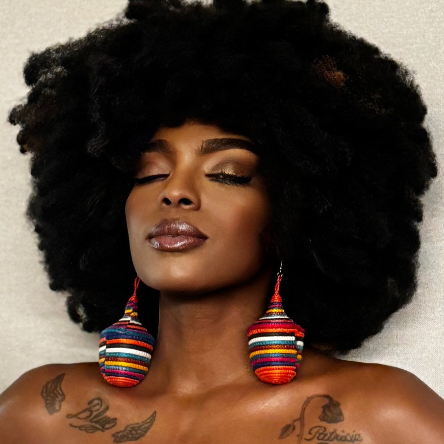Tajiri Sana Bambaro Basket Earrings - Colorful - Trufacebygrace