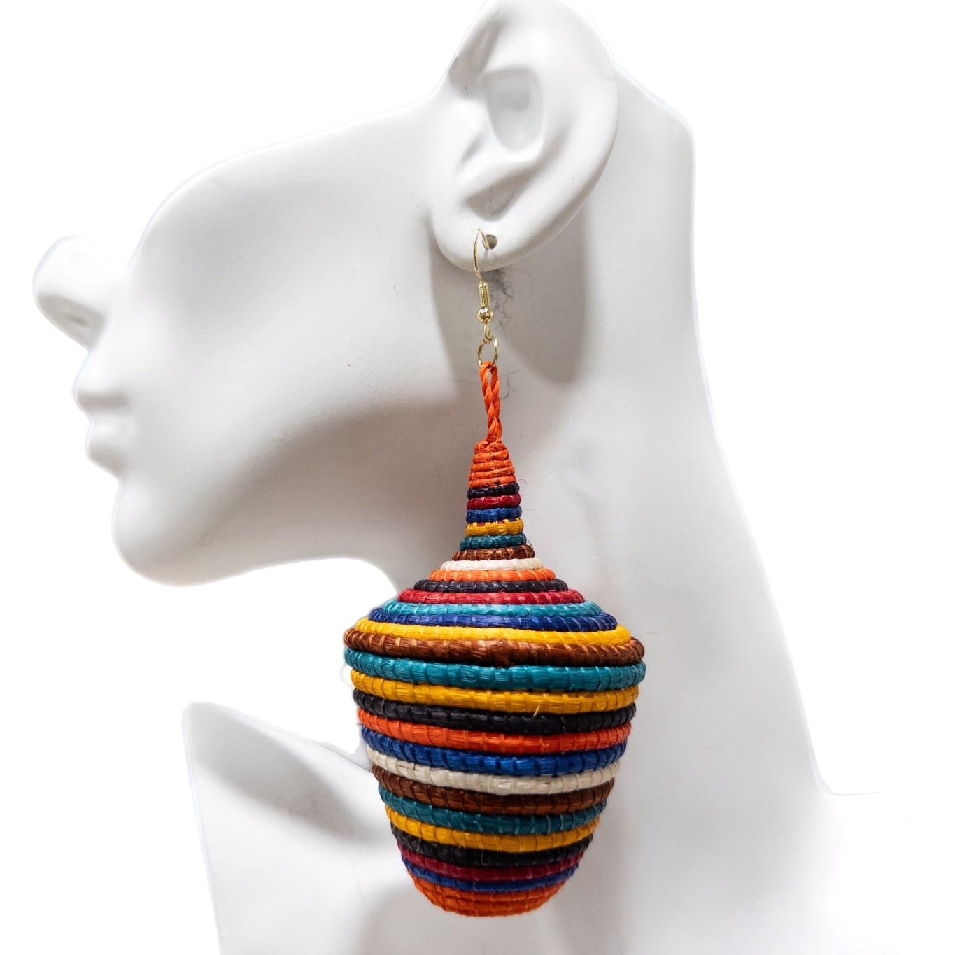 Tajiri Sana Bambaro Basket Earrings - Colorful - Trufacebygrace