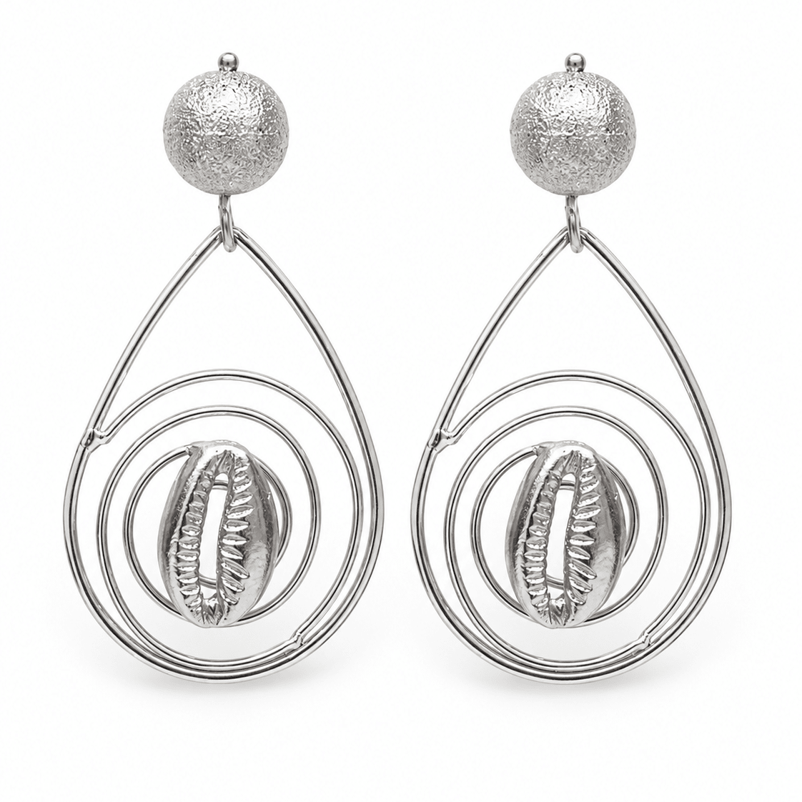 Teardrop Cowry Earrings - Trufacebygrace