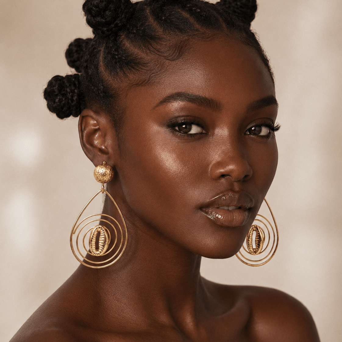 Teardrop Cowry Earrings - Trufacebygrace