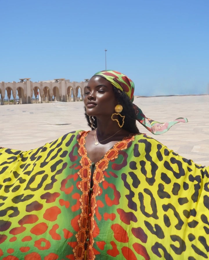 Textured Brass Dome with Africa Map Earrings - Trufacebygrace