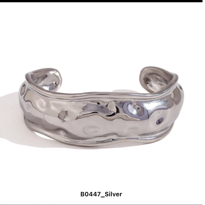 Textured Chunky Waterproof Cuff Bangle Bracelet - Trufacebygrace