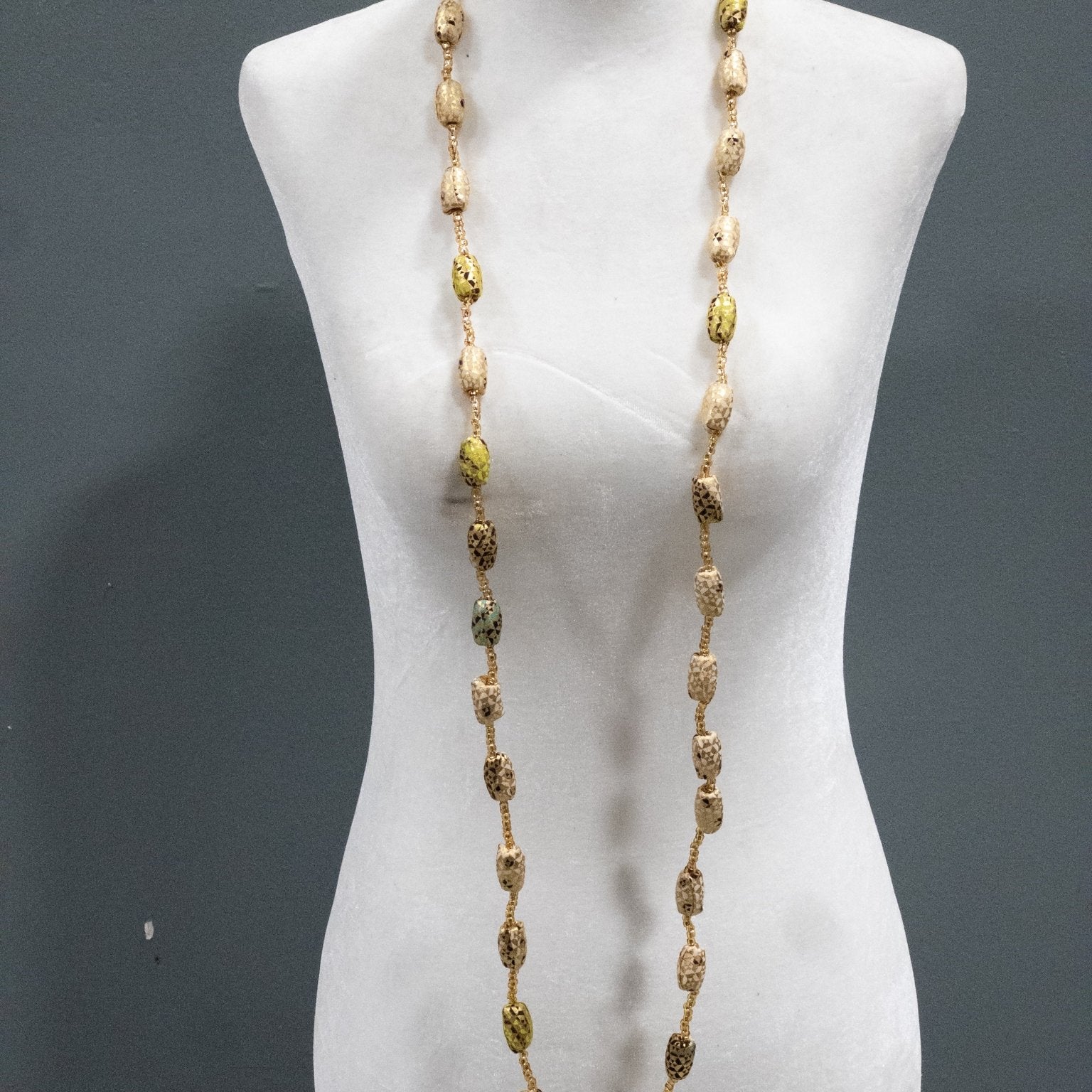 The Gold - Woven Ankara Link Necklace - Trufacebygrace