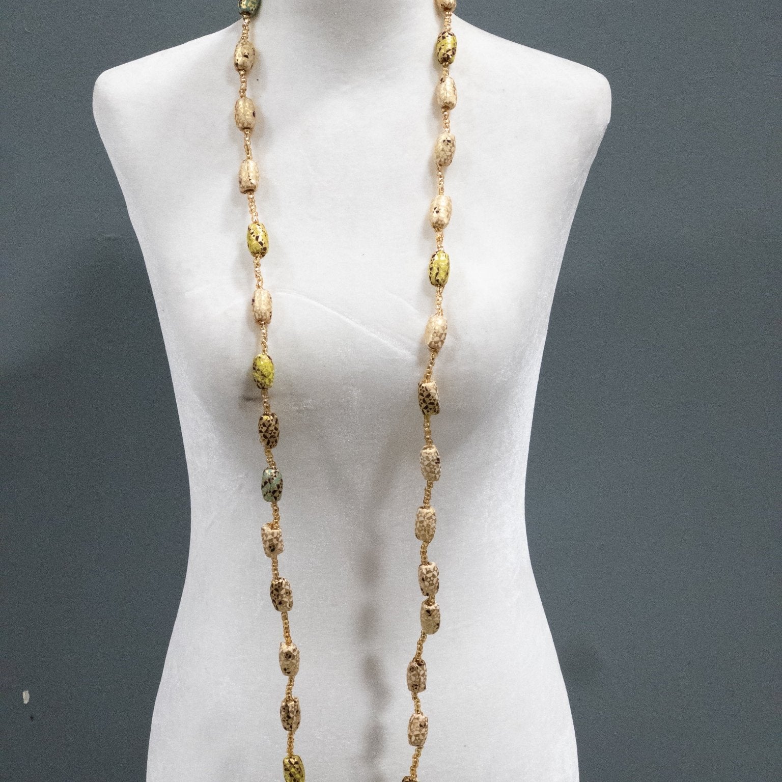 The Gold - Woven Ankara Link Necklace - Trufacebygrace