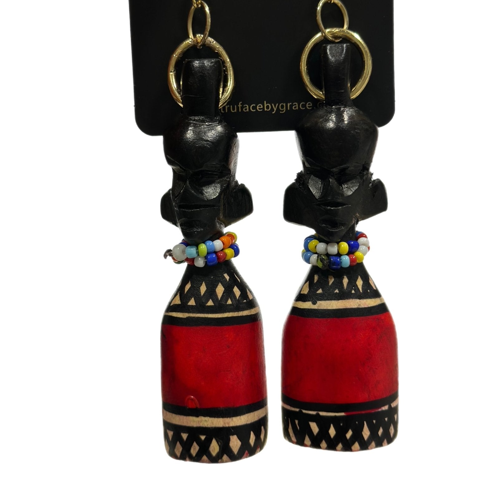 The Maasai Wood Crafted Earrings - Trufacebygrace