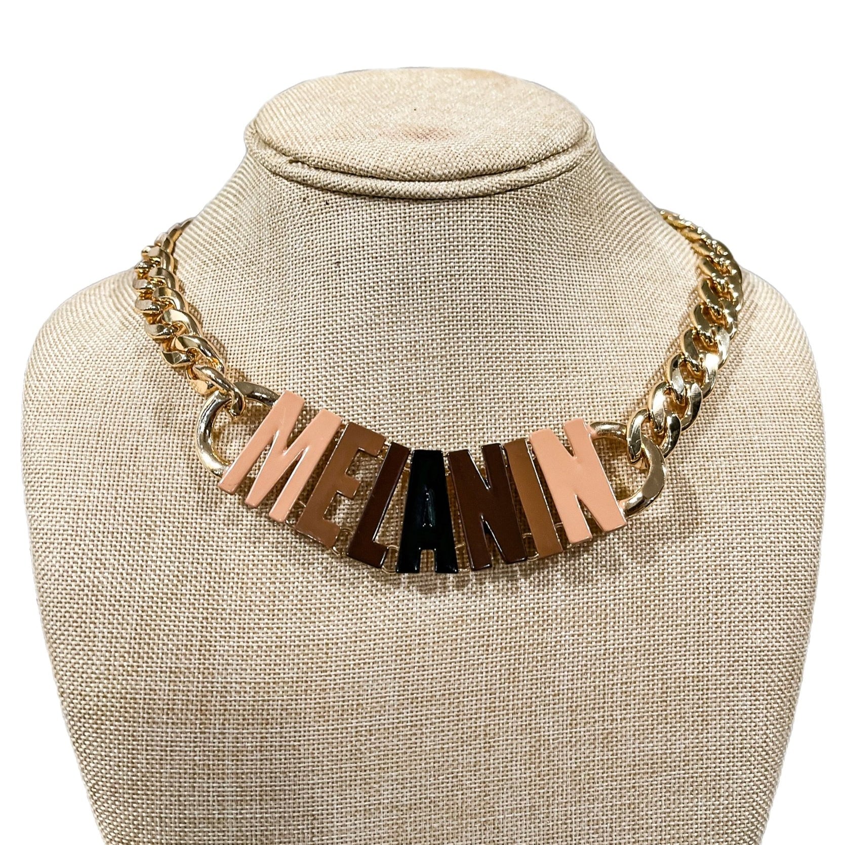 The Melanin Perfection letters Necklace - Trufacebygrace