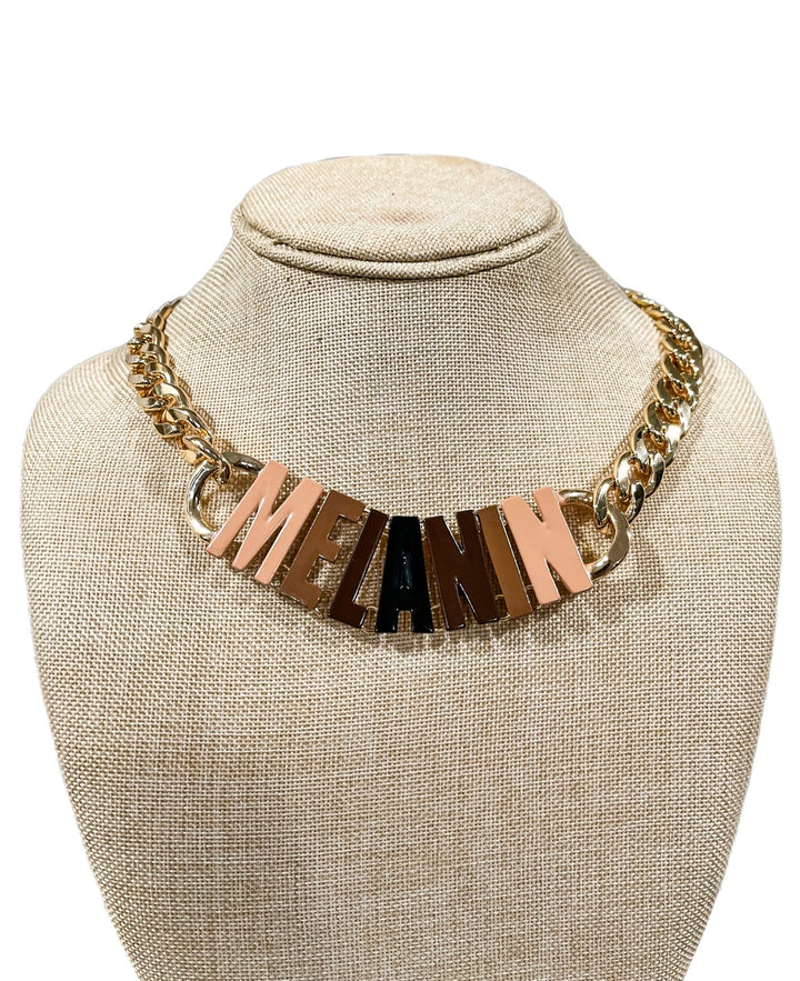 The Melanin Perfection letters Necklace - Trufacebygrace