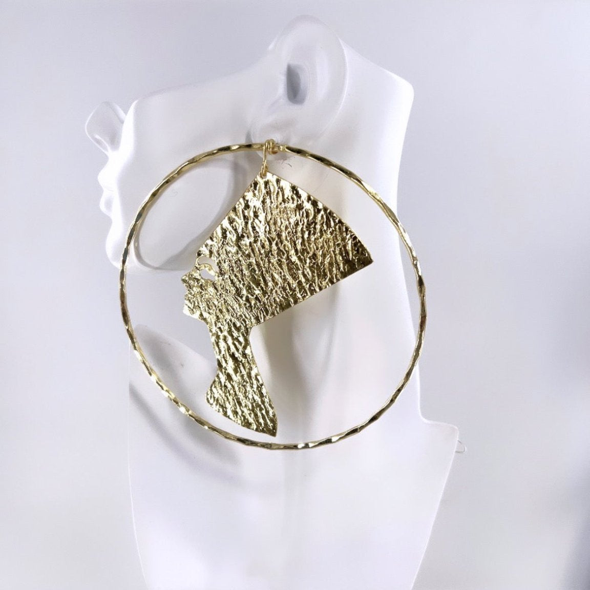 The Queen Nefertiti Circular Statement Earrings - Trufacebygrace