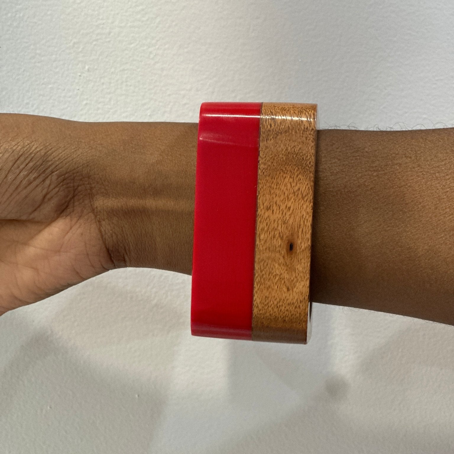 The Sedona Cuff: Two - Tone Wood & Resin Bangle - Trufacebygrace