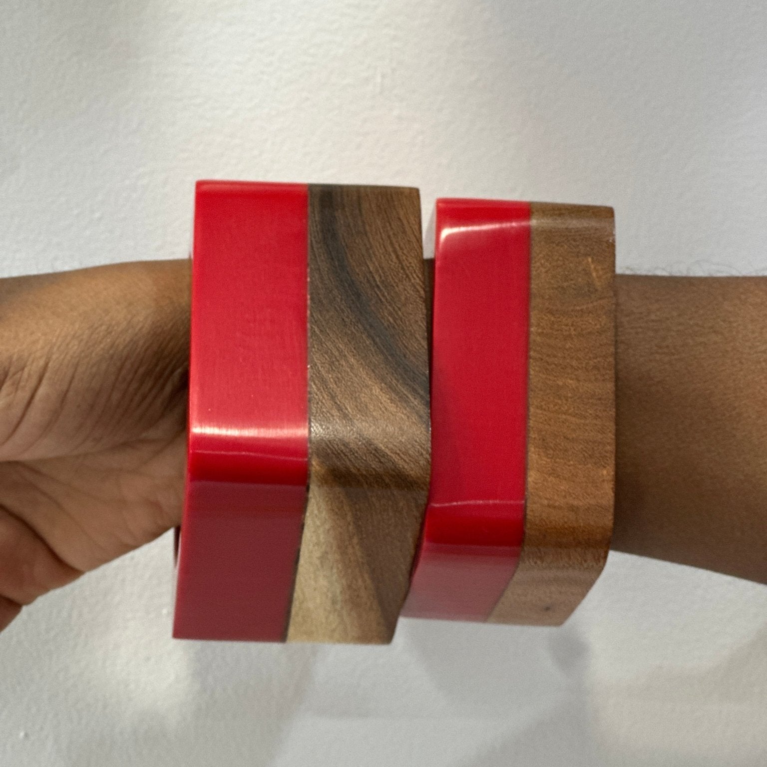 The Sedona Cuff: Two - Tone Wood & Resin Bangle - Trufacebygrace
