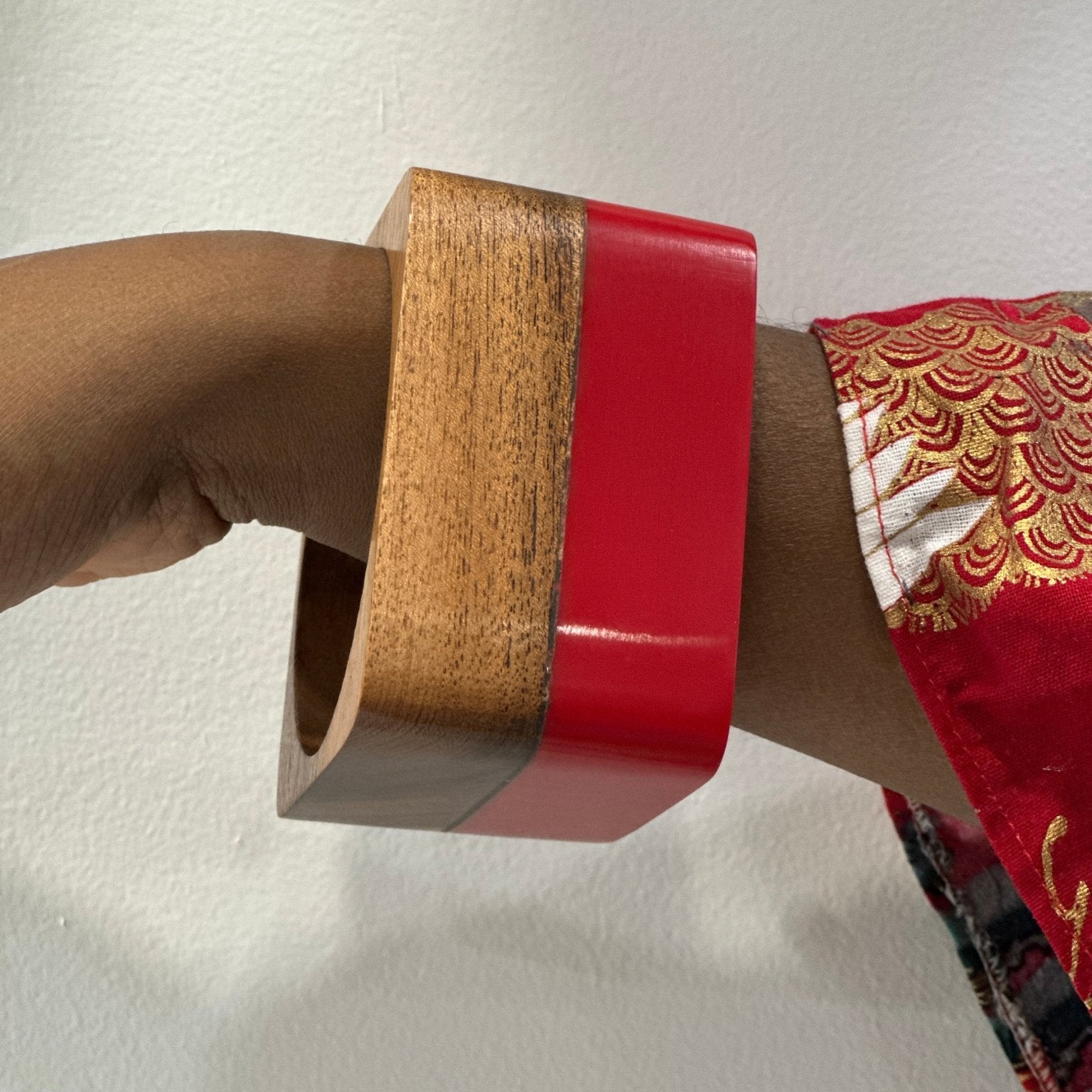 The Sedona Cuff: Two - Tone Wood & Resin Bangle - Trufacebygrace