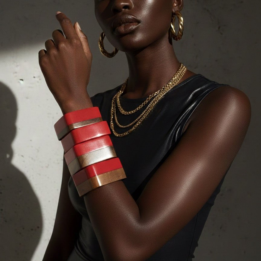 The Sedona Cuff: Two - Tone Wood & Resin Bangle - Trufacebygrace