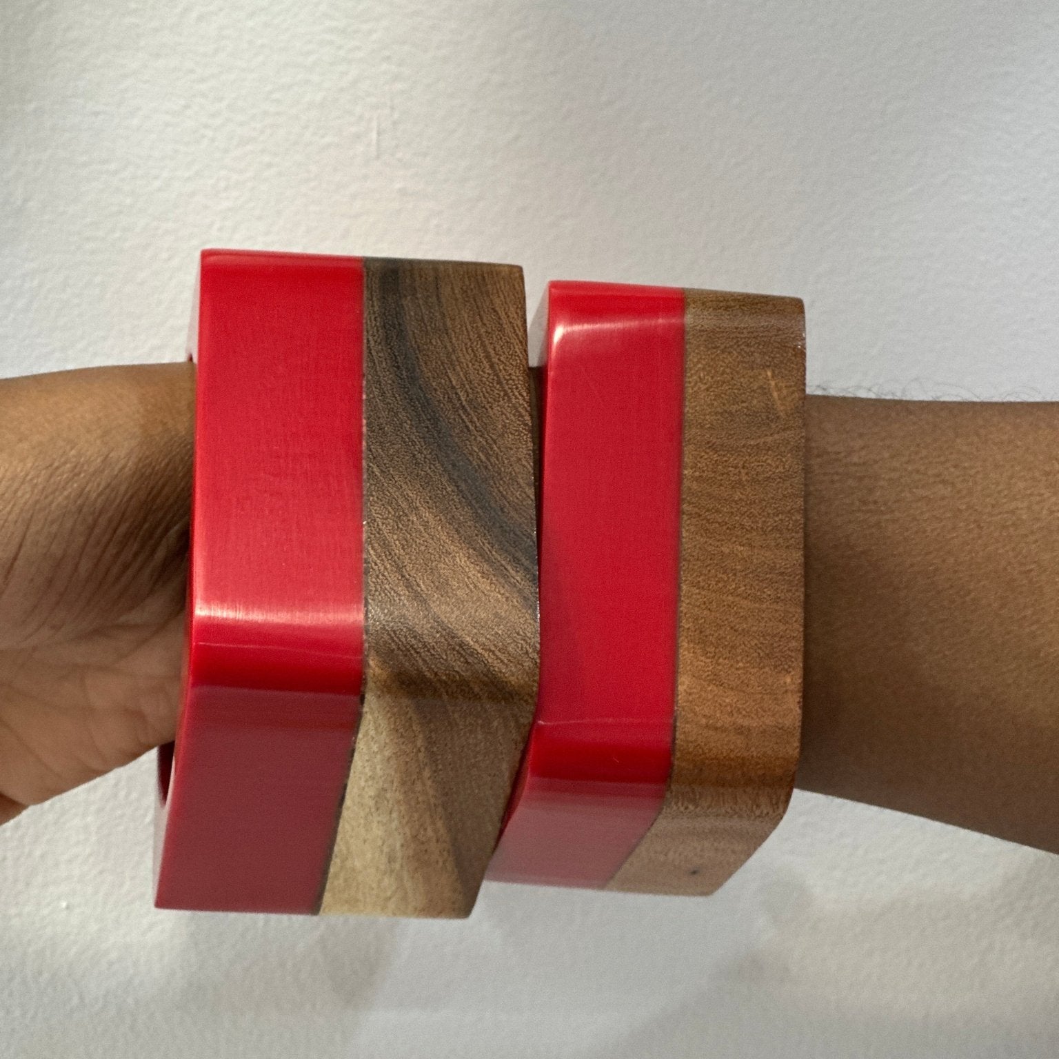 The Sedona Cuff: Two - Tone Wood & Resin Bangle - Trufacebygrace
