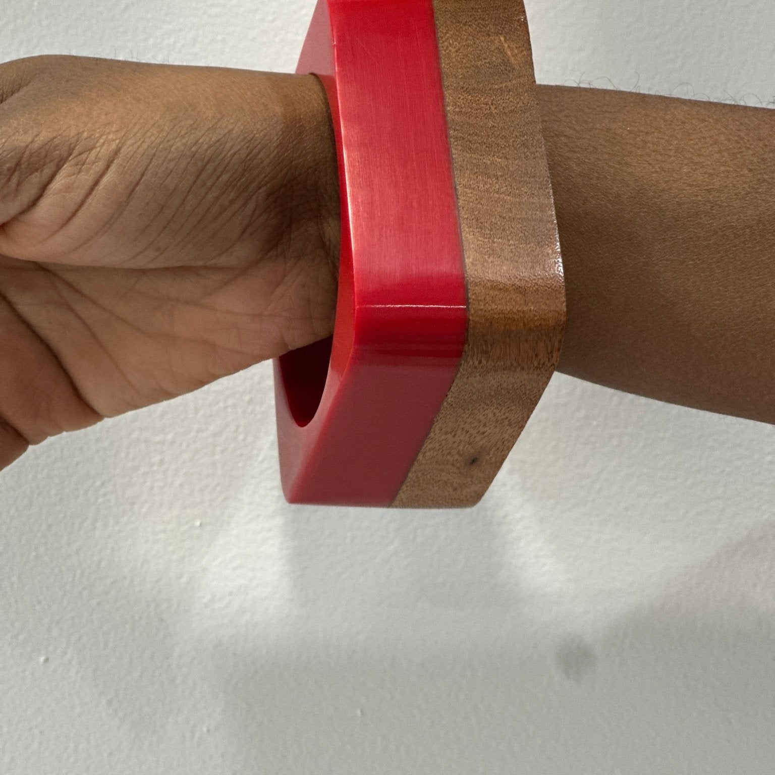 The Sedona Cuff: Two - Tone Wood & Resin Bangle - Trufacebygrace