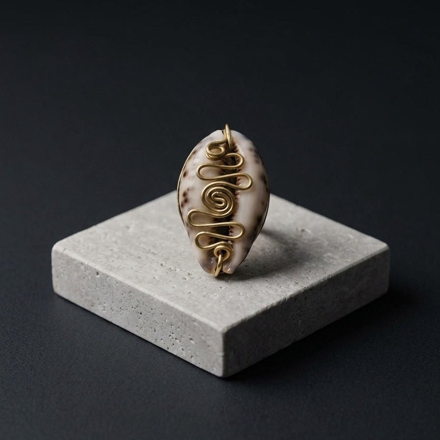 The Sovereign Cowrie / Cowry Statement Ring - Trufacebygrace