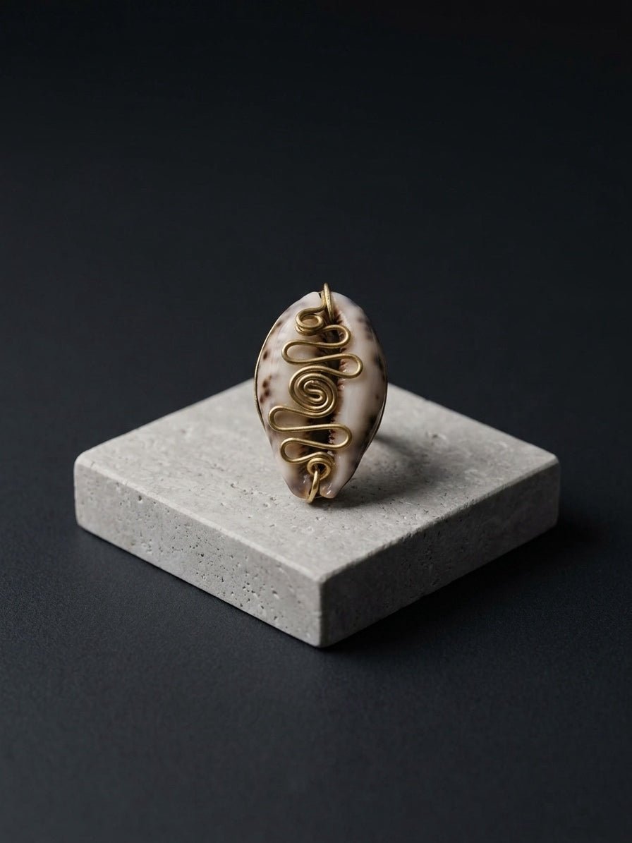 The Sovereign Cowrie / Cowry Statement Ring - Trufacebygrace