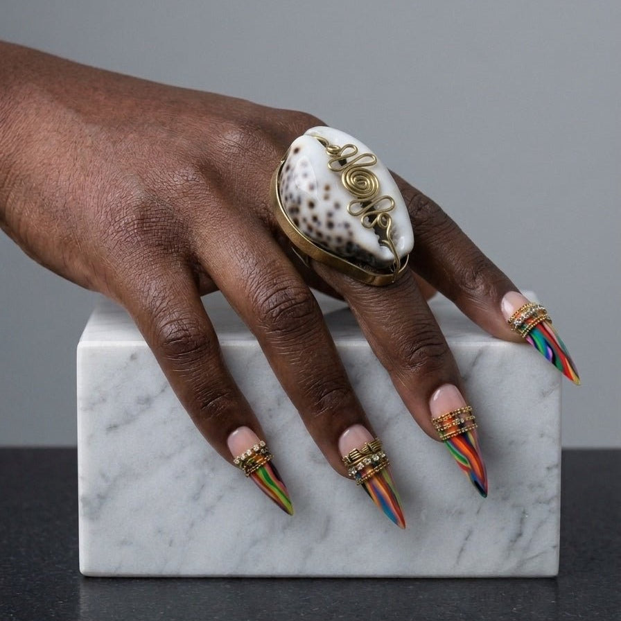 The Sovereign Cowrie / Cowry Statement Ring - Trufacebygrace