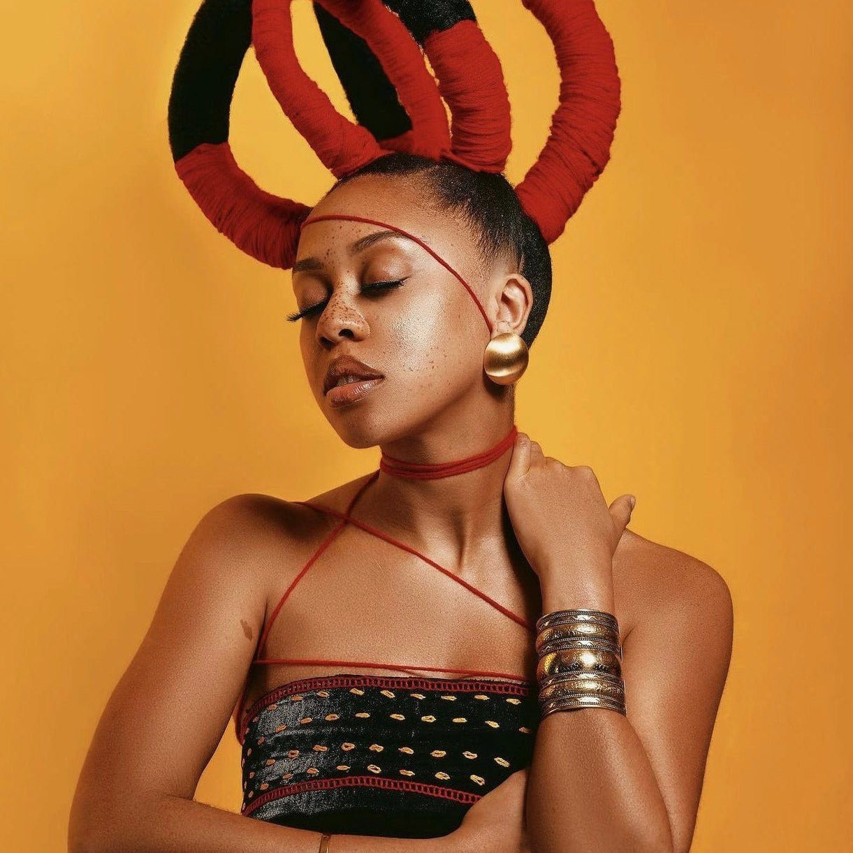 The sun goddess brass cuff bracelet - Trufacebygrace