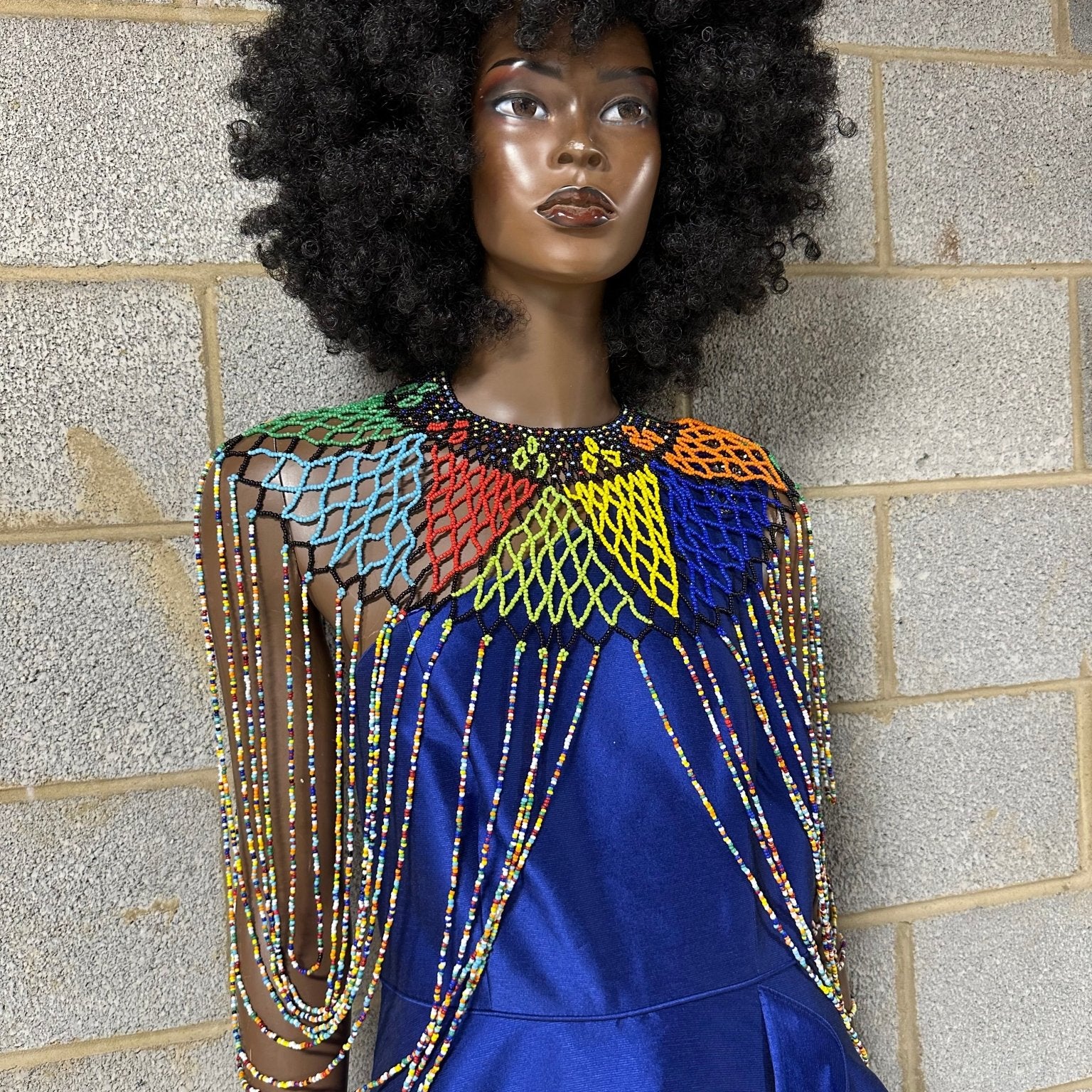 The Zuluzan beaded body piece/ necklace - Trufacebygrace