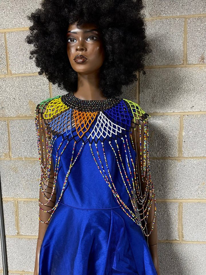 The Zuluzan beaded body piece/ necklace - Trufacebygrace