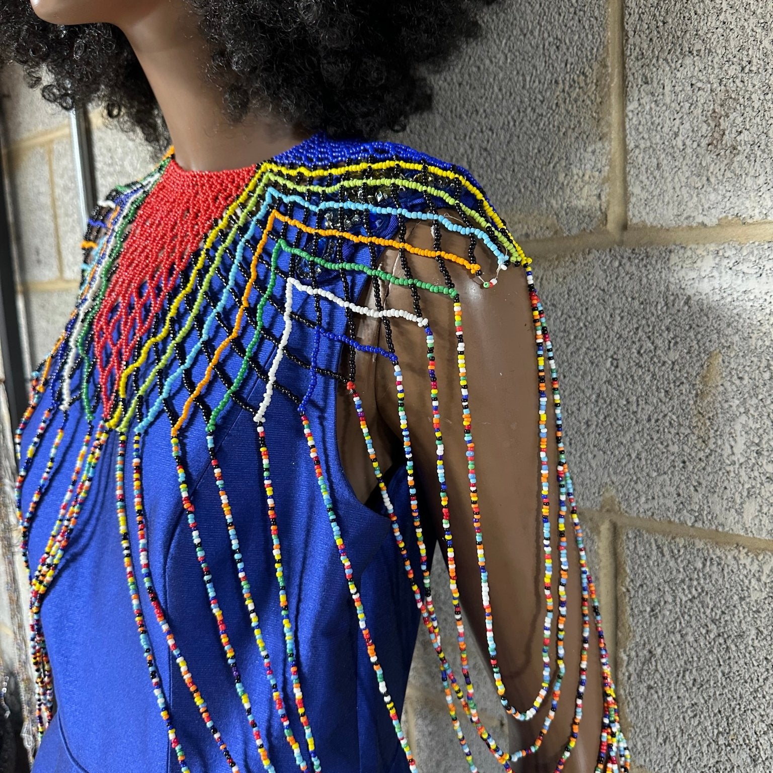 The Zuluzan beaded body piece/ necklace - Trufacebygrace