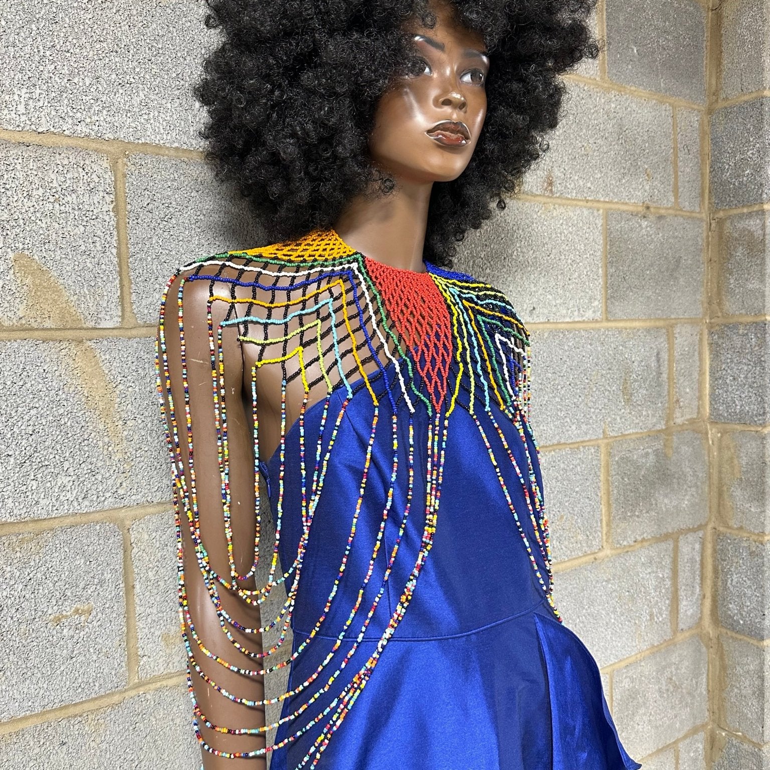 The Zuluzan beaded body piece/ necklace - Trufacebygrace