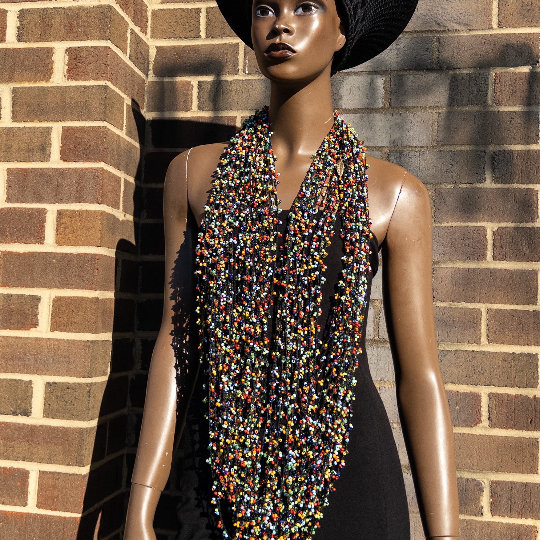 Tintinpaa Multi Strand crochet Beaded statement necklace - Trufacebygrace